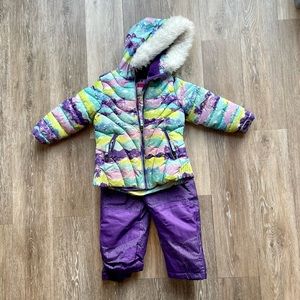 32 Degrees Toddler 3T Snow Suit. Coat with Bibs